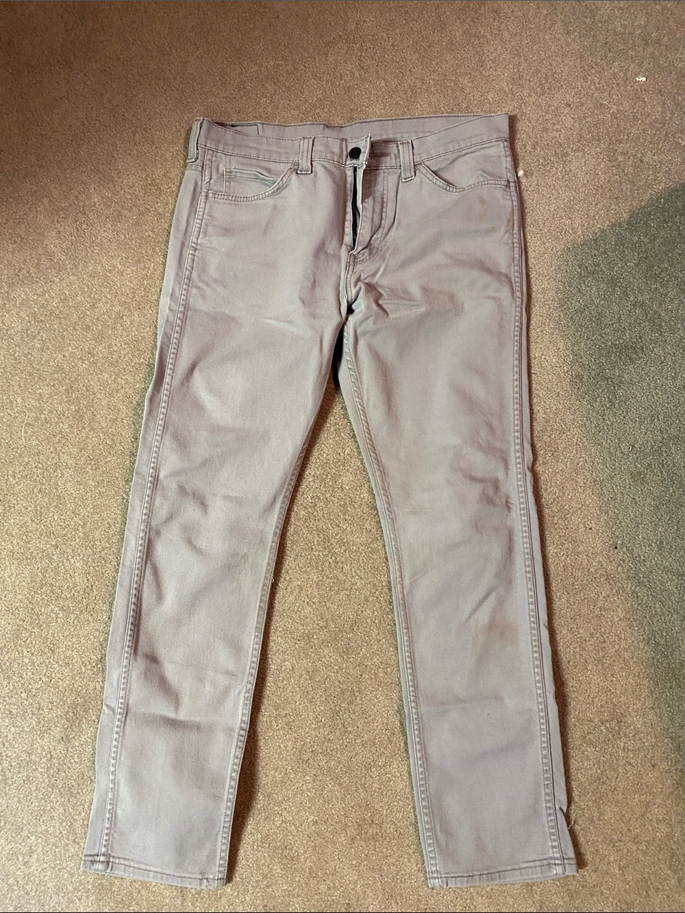 Levi's Men's Slim Straight Jeans in Light Gray